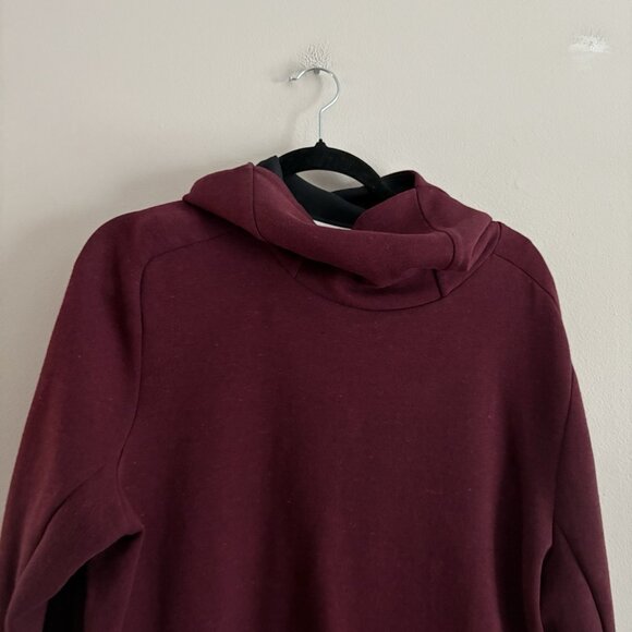Nike Men Size L Burgundy Side Zip Sportswear Tech Fleece Funnel Neck Hoodie - Picture 8 of 13